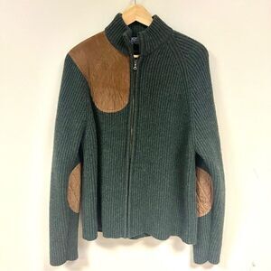 Ralph Lauren Lambswool zip up sweater.  Size L